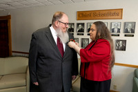 Preparation - pin on the corsage