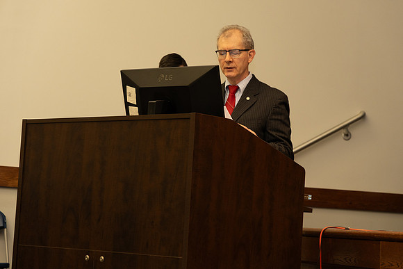 Warren presents the invocation.