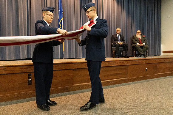 Flag ceremony.